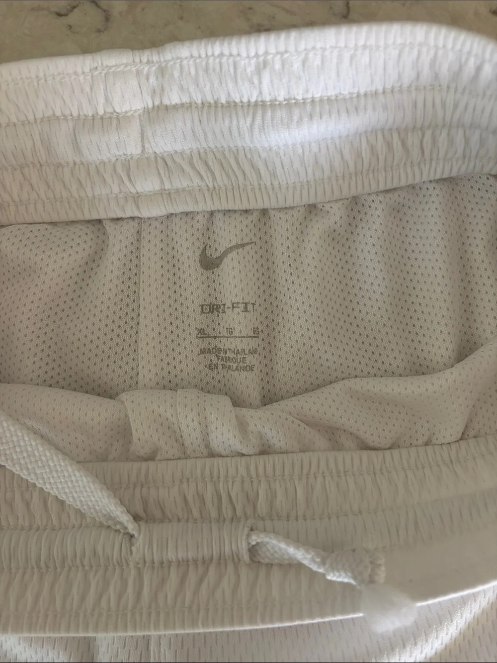 Nike White Shorts with Black Trim Kids